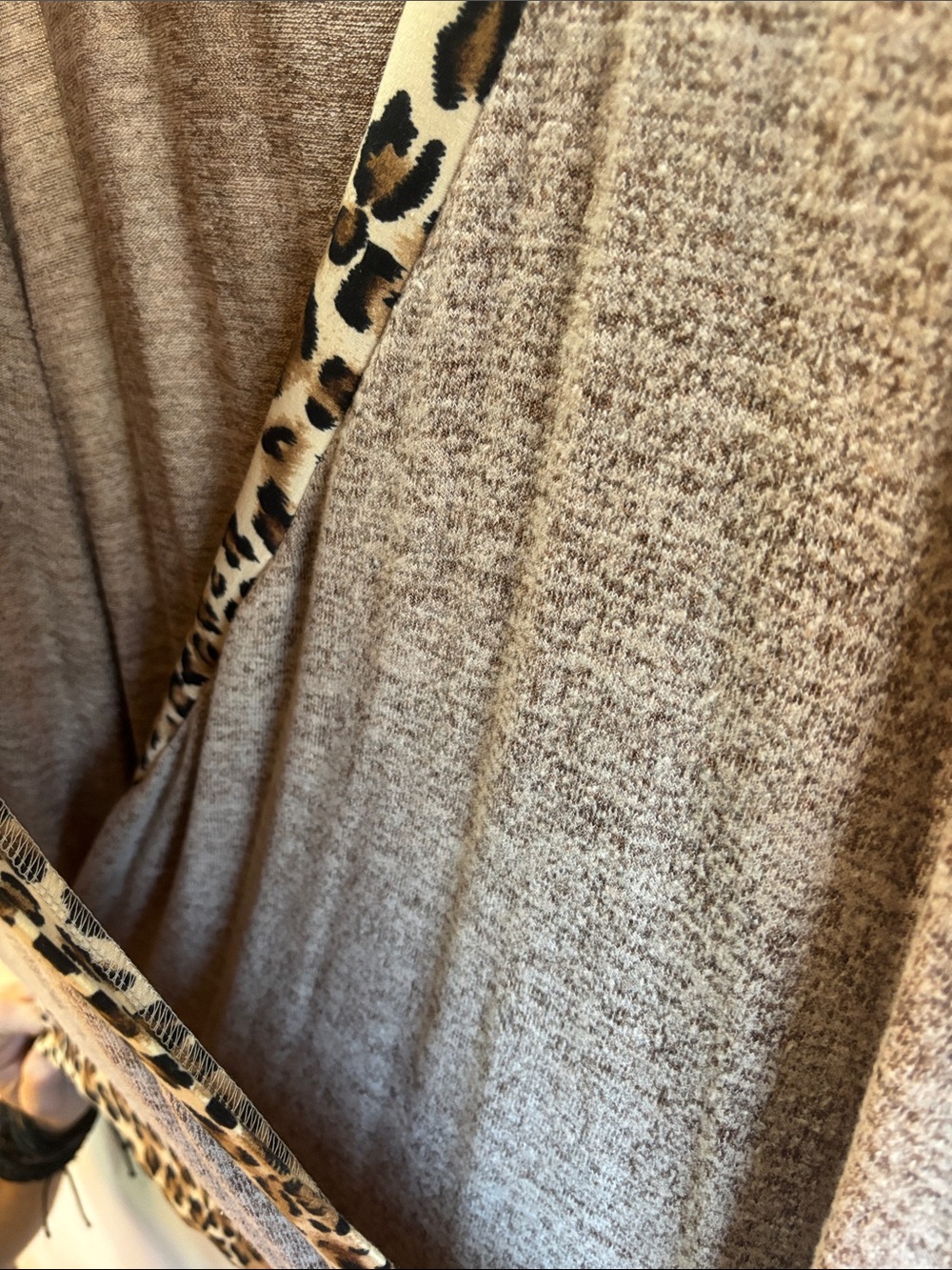 Women's Animal Print Wrap Sweater - Picture 8 of 9